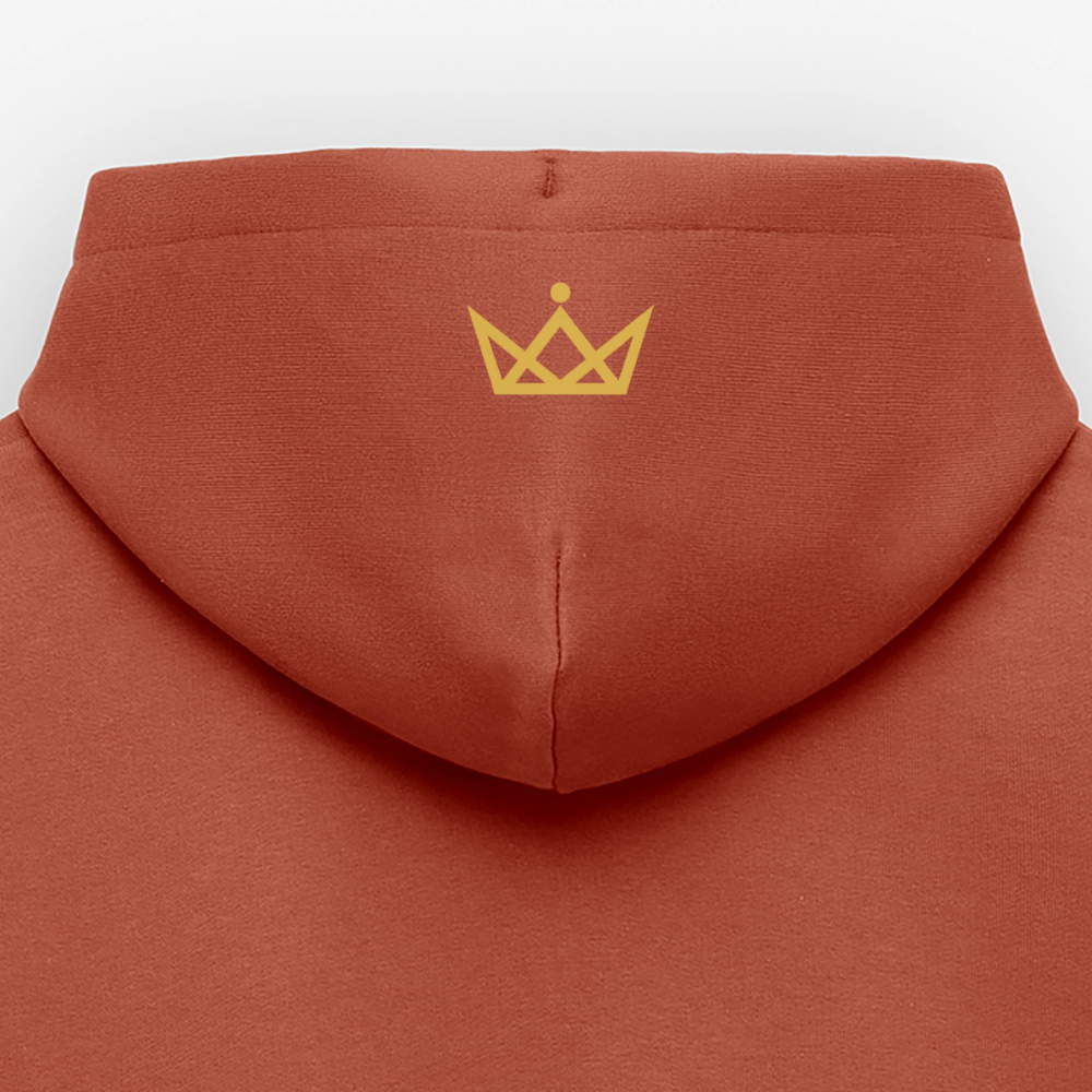 NORA Hoodie - Gold Front Logo/Hood Crown - Terrakotta