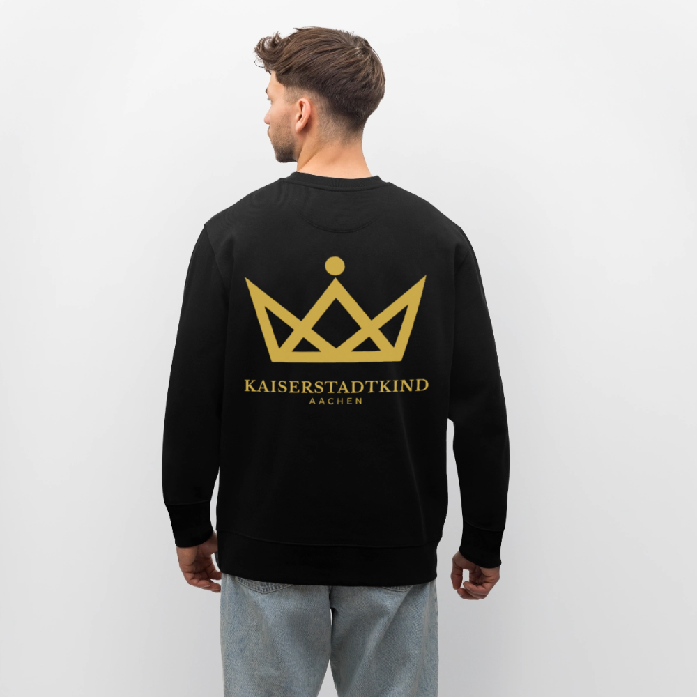 280gr. Golden Crown Edition - CHANGER Organic Sweatshirt - black