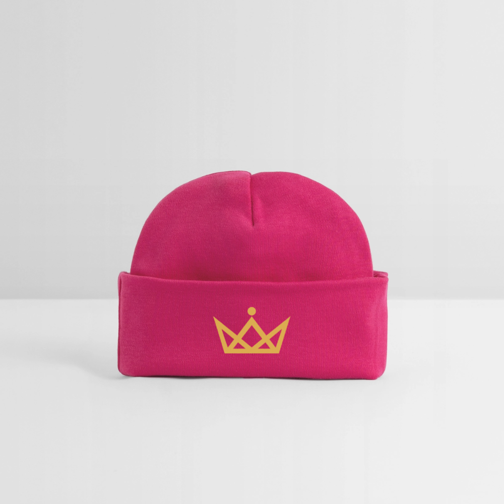 KAISERSTADTKIND Golden Crown - Baby Organic Beanie - hot pink