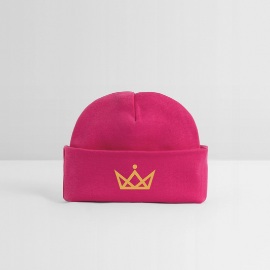 KAISERSTADTKIND Golden Crown - Baby Organic Beanie - hot pink
