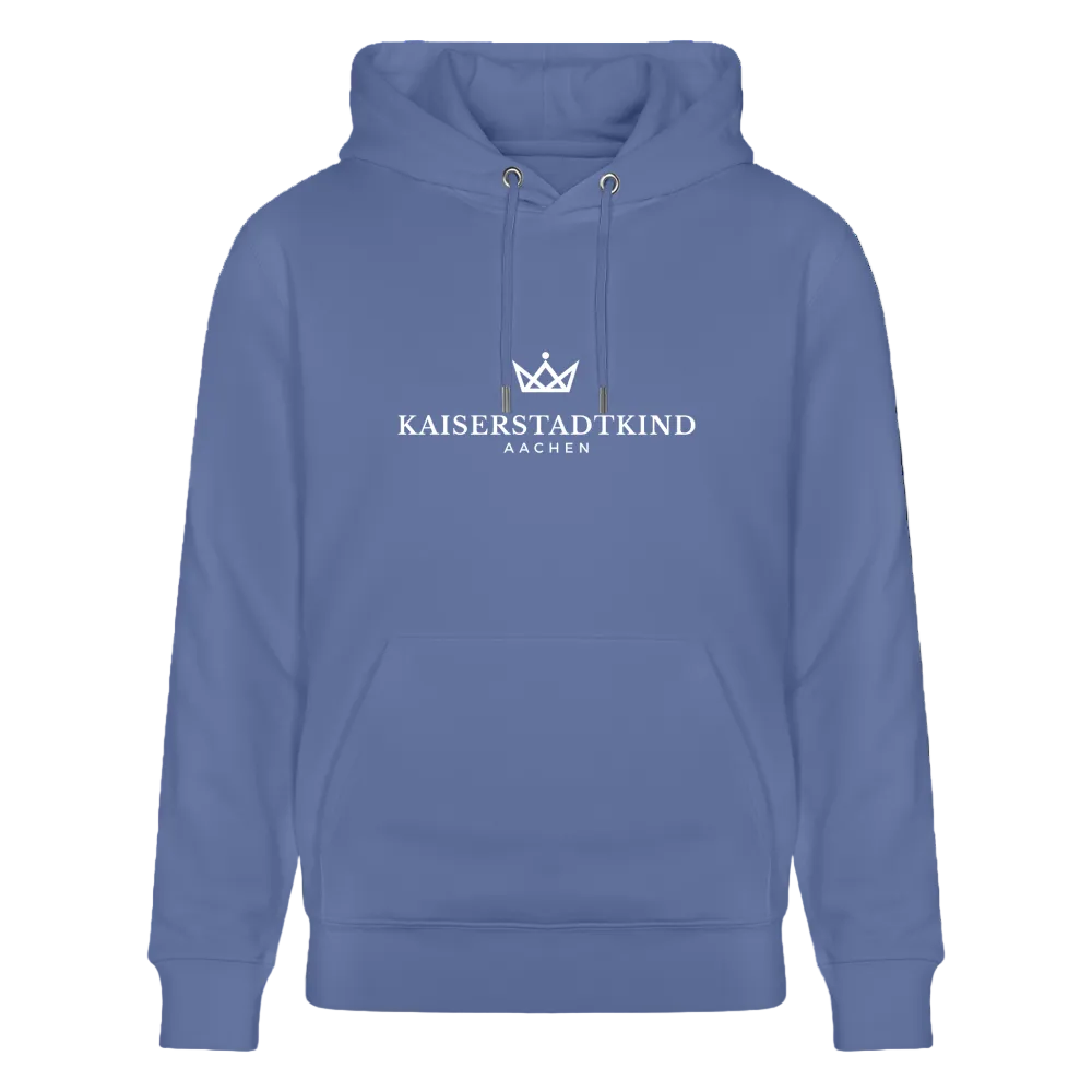 350gr. White Edition - CRUISER  Organic Hoodie - bright blue
