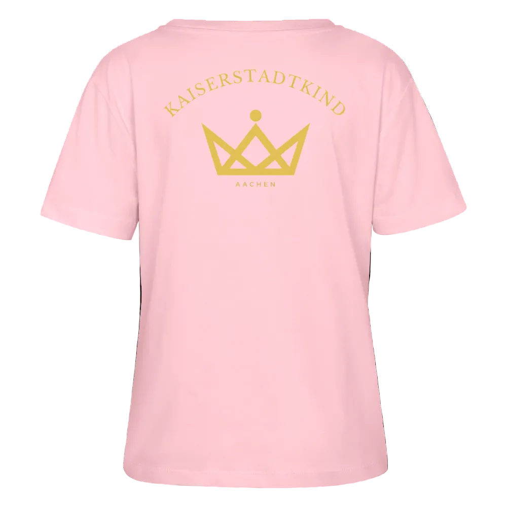 Golden Letters Round Edition - Relaxed Women’s Organic Round Neck T-shirt - Hellrosa