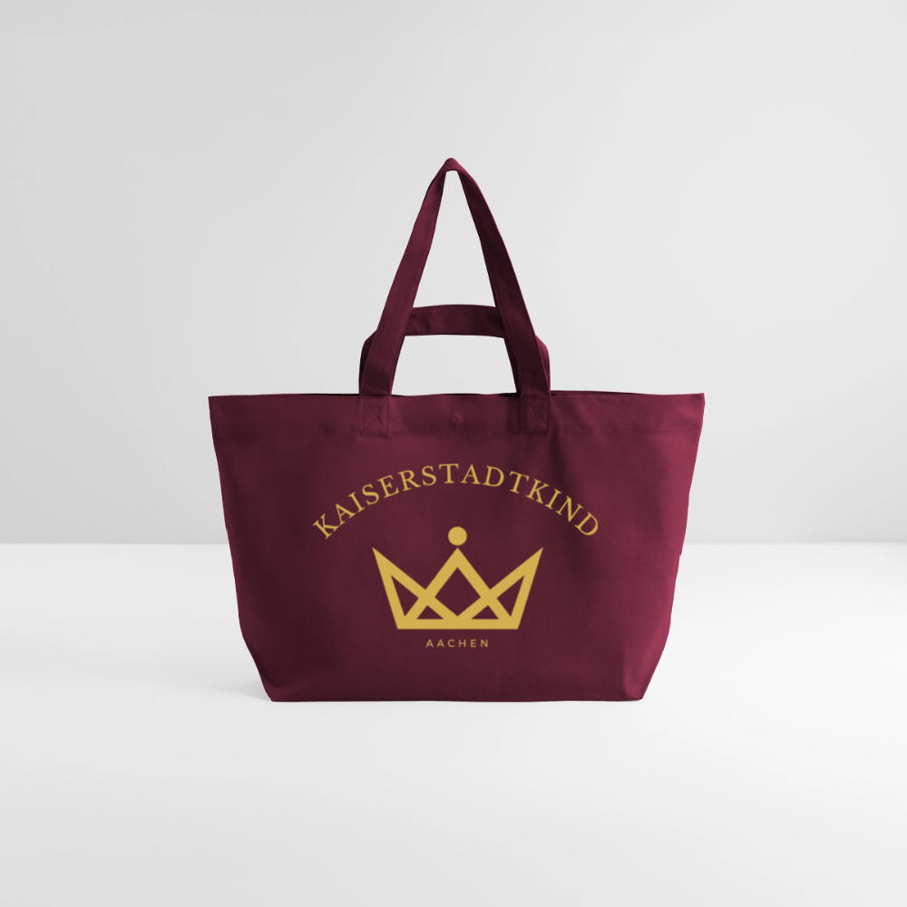 Kaiserstadtkind – Recycelte Shopping Bag - Burgunderrot