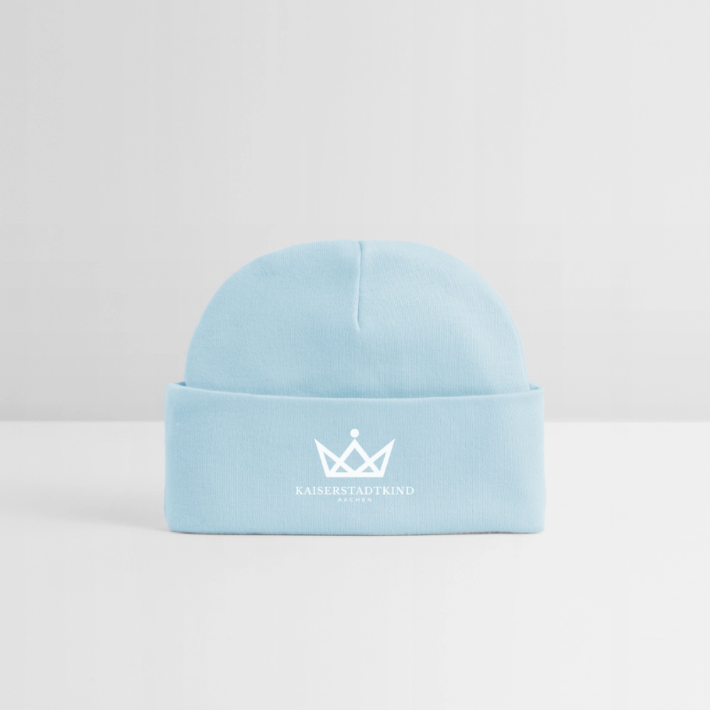 KAISERSTADTKIND White Edition - Baby Organic Beanie - powder blue
