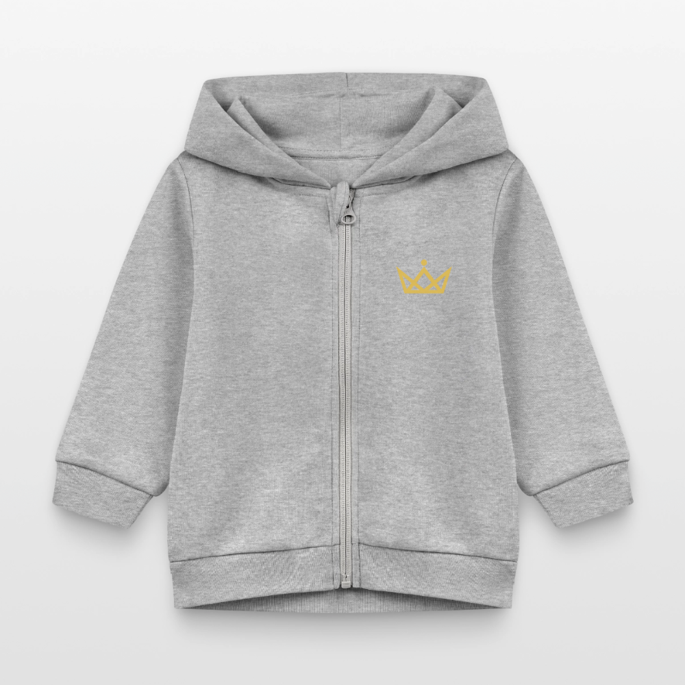 KAISERSTADTKIND 2Golden Crowns - Organic Zip Hoodie BABY CONNECTOR - heather grey