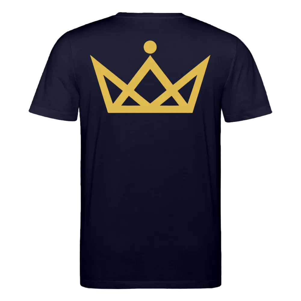 180gr. Golden Letters Edition  - Unisex Organic T-Shirt - navy