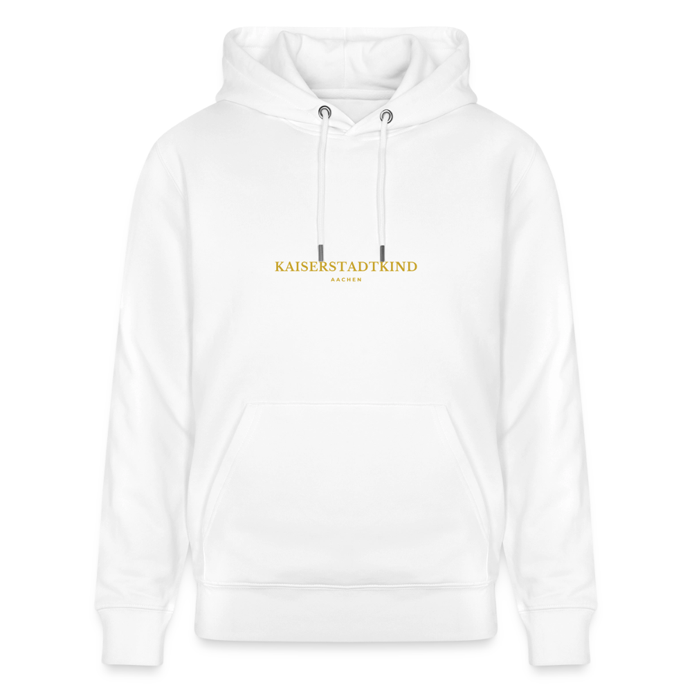 CRUISER Hoodie - Gold Front Script/Gold Back Round - Weiß