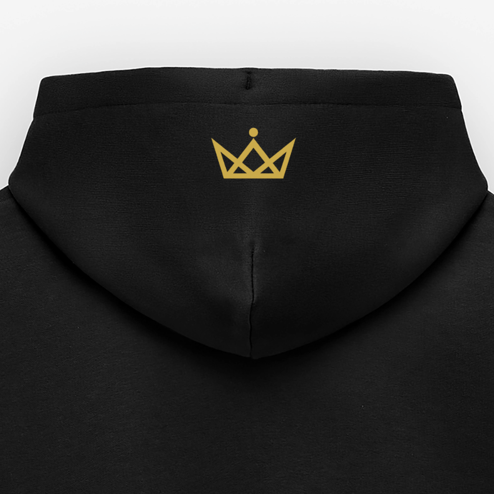 NORA Hoodie - Gold Front Logo/Hood Crown - Schwarz