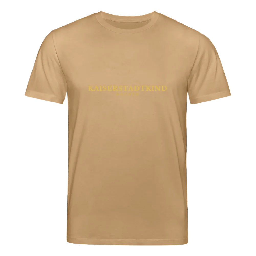 180gr. Golden Letters Edition  - Unisex Organic T-Shirt - caramel 