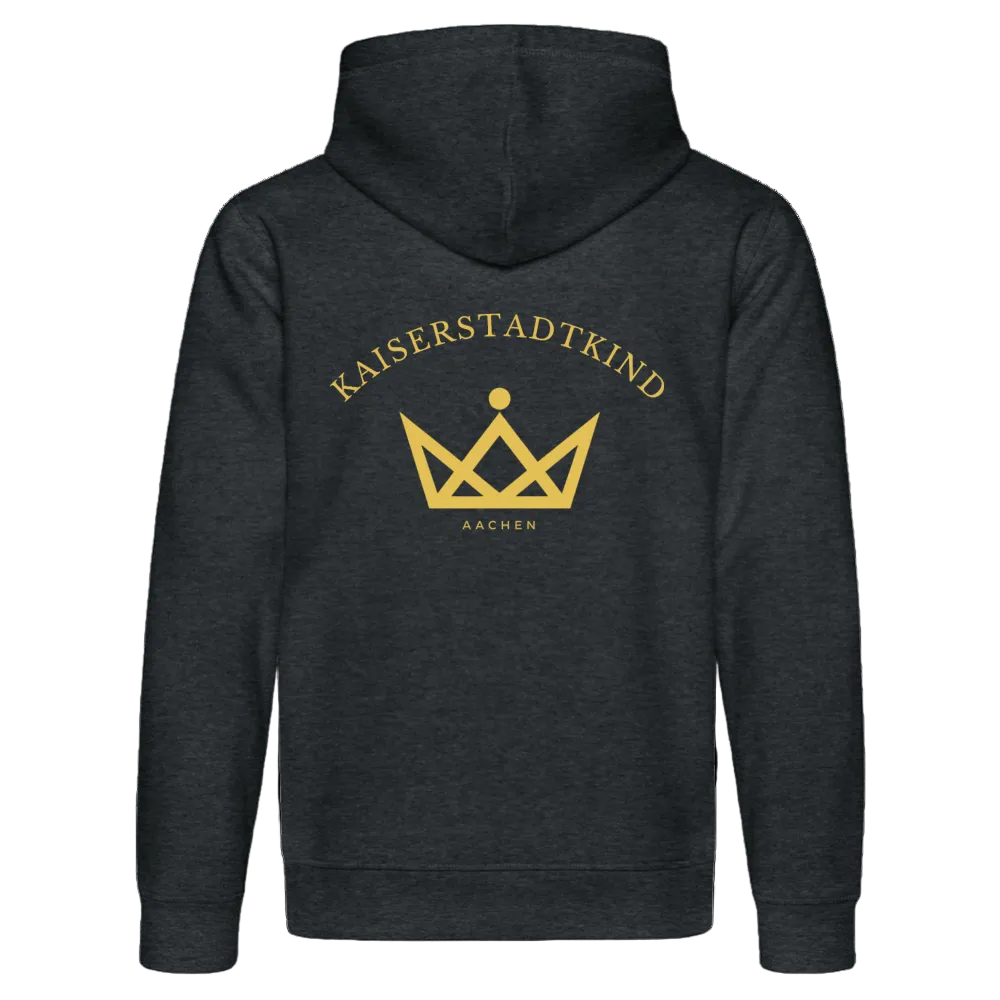 KAISERSTADTKIND Golden Circle - Bio-Hoodie DRUMMER - Dunkelgrau meliert