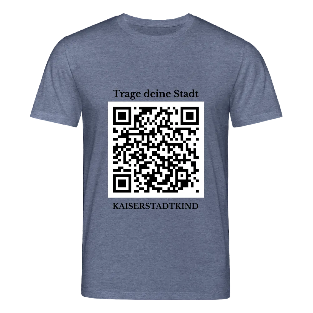 CREATOR T-Shirt - Front QR - Dunkelblau meliert