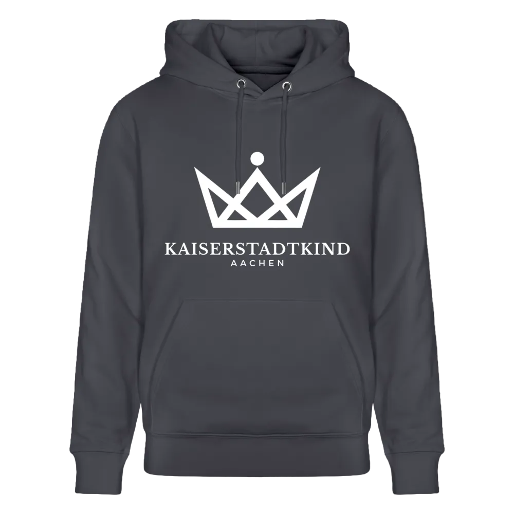 350gr. White Edition - CRUISER  Organic Hoodie - indigo blue