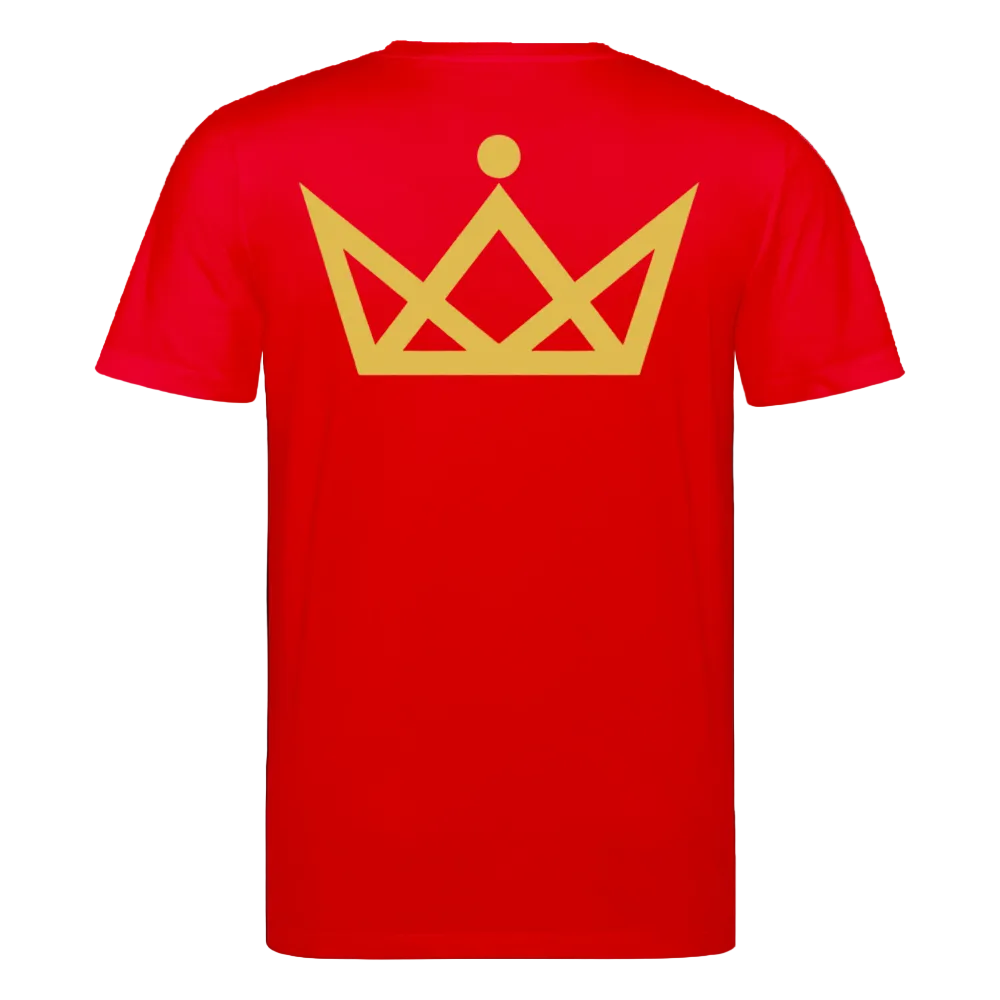 180gr. Golden Letters Edition  - Organic T-Shirt - red