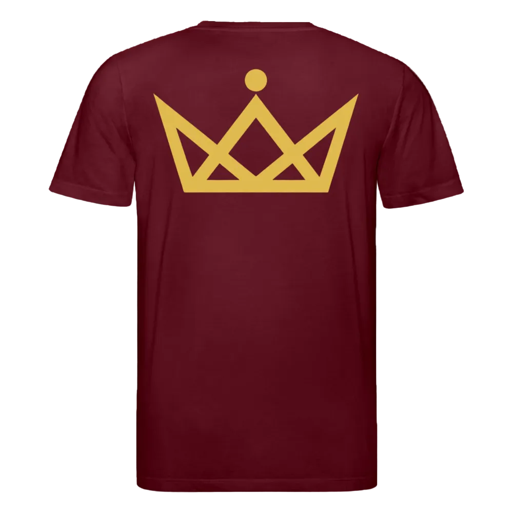 180gr. Golden Letters Edition  - Unisex Organic T-Shirt - burgundy