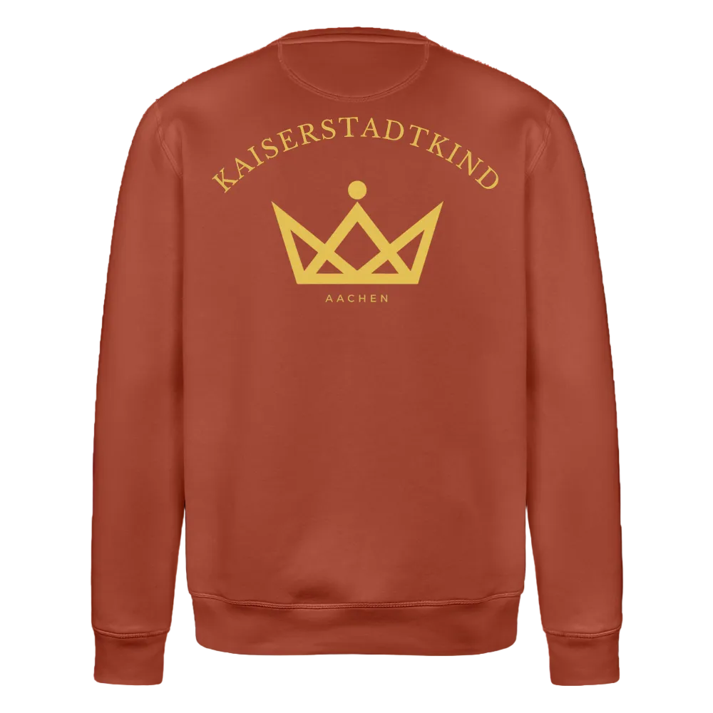 ROLLER Sweatshirt - Gold Front/Back Round - Terrakotta