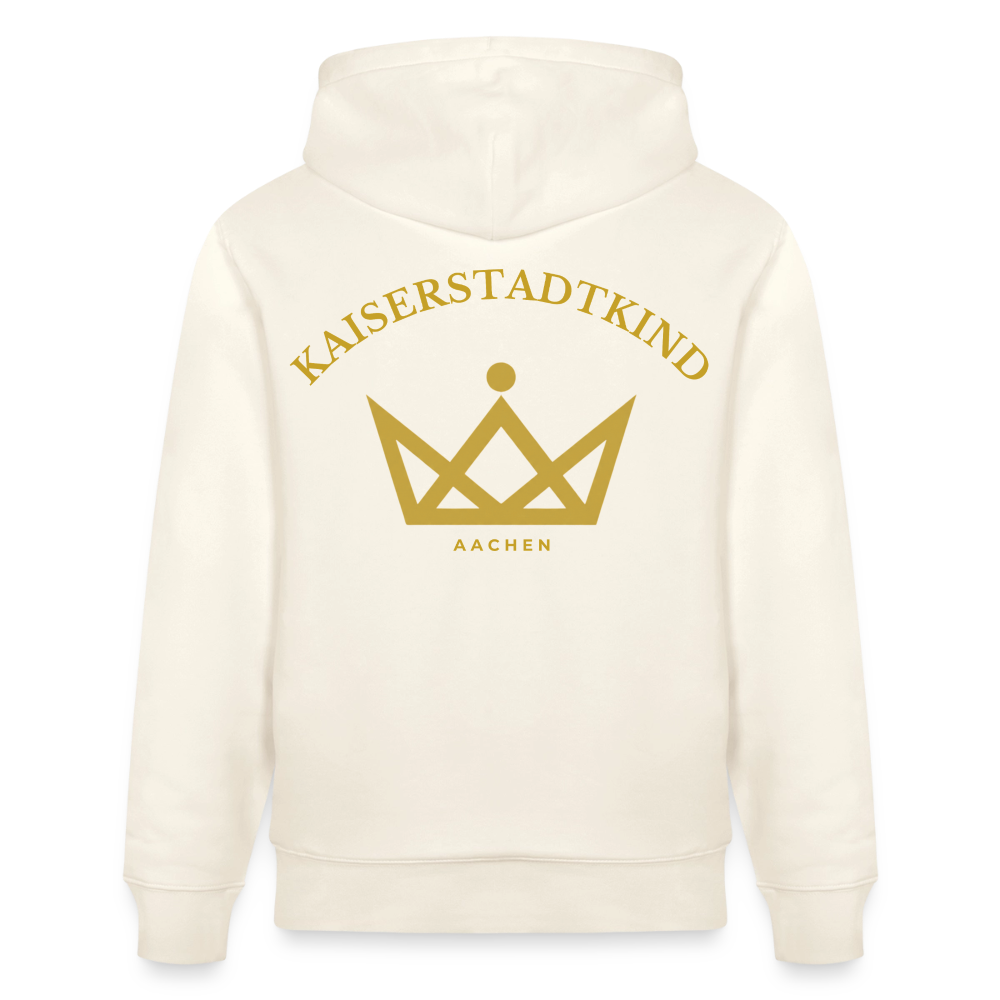 CRUISER Hoodie - Gold Front Script/Gold Back Round - Naturweiß 