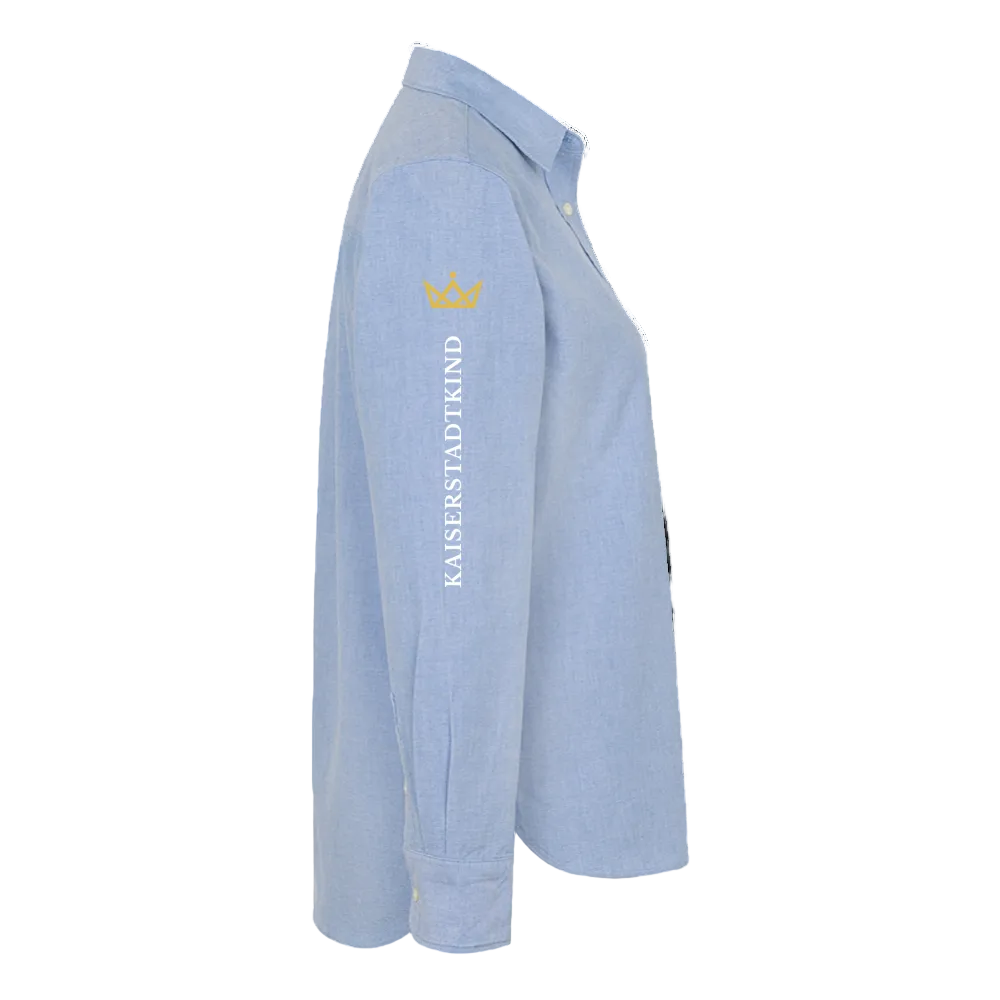 KAISERSTADTKIND Golden Crown / White Letters Edition - Oxford Hemd - Carolina Blue