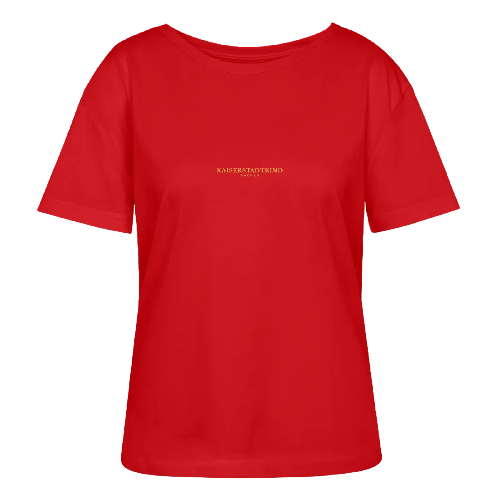 Golden Letters Round Edition - Relaxed Women’s Organic Round Neck T-shirt - Rot