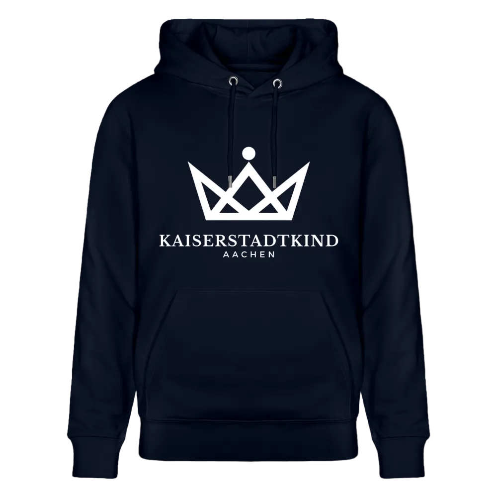350gr. White Edition - CRUISER  Organic Hoodie - navy