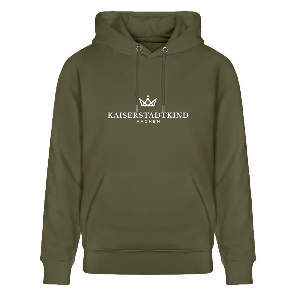 350gr. White Edition - CRUISER  Organic Hoodie - khaki green