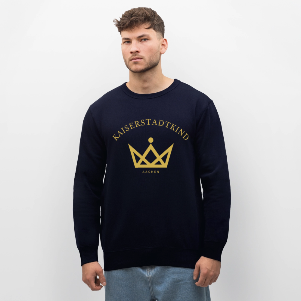 ROLLER Sweatshirt - Gold Front/Back Round - Navy