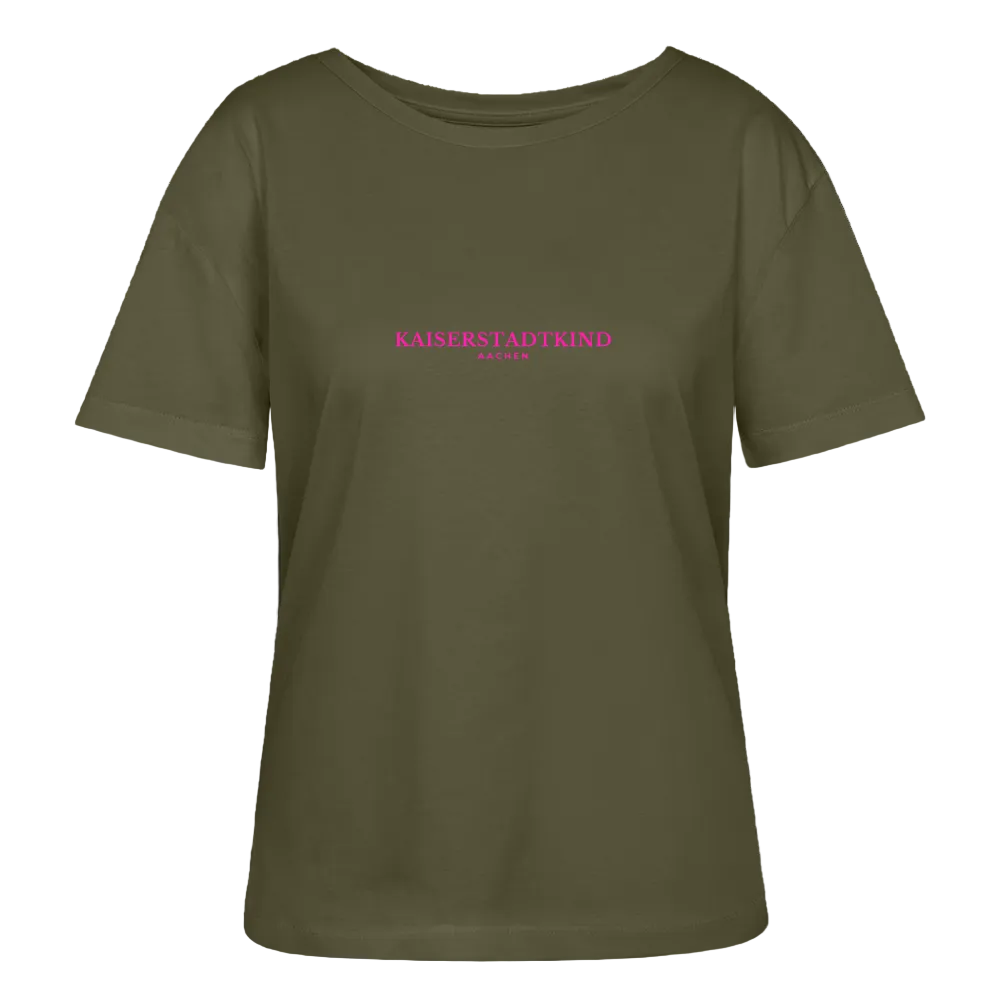 SERENA - Pink Front Script/Back Crown - Khaki