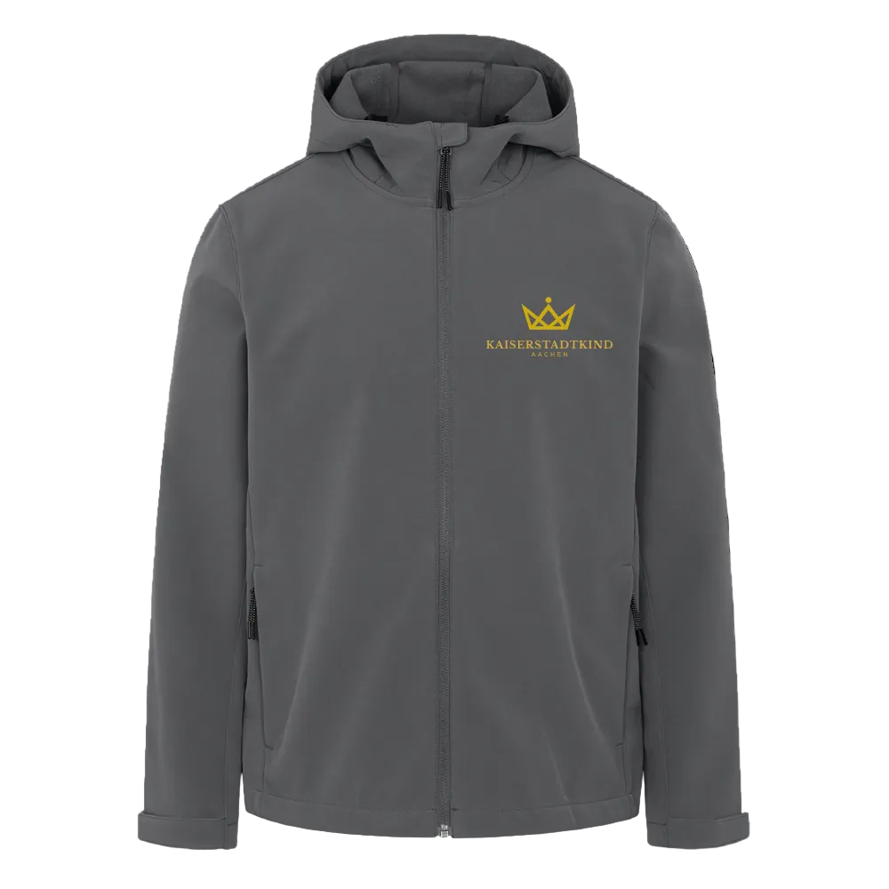 DISCOVERER Softshell Jacket - Gold Front Logo / Back Crown - Anthrazit