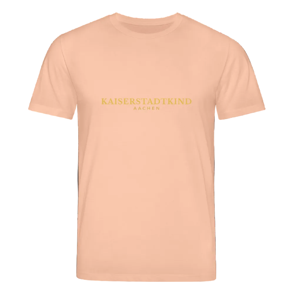 180gr. Golden Letters Edition  - Organic T-Shirt - peach