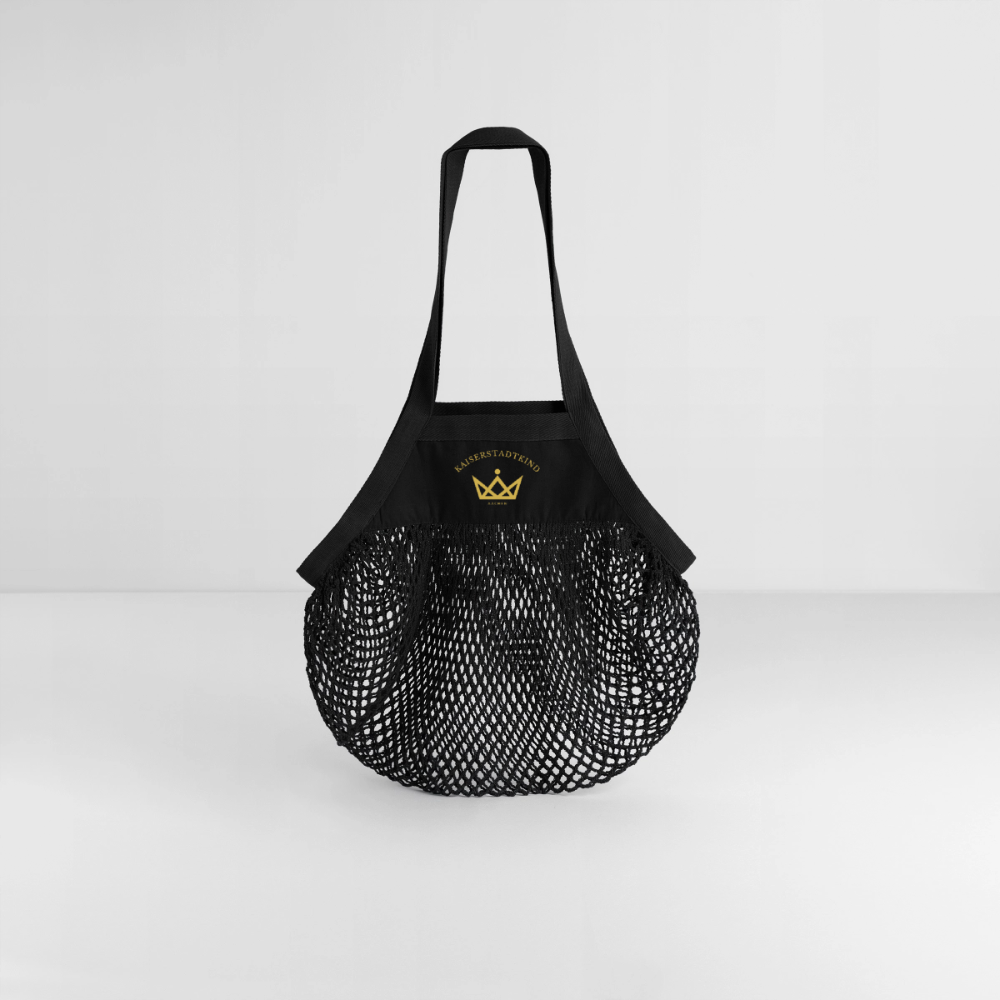 Organic Mesh-Einkaufstasche - Schwarz