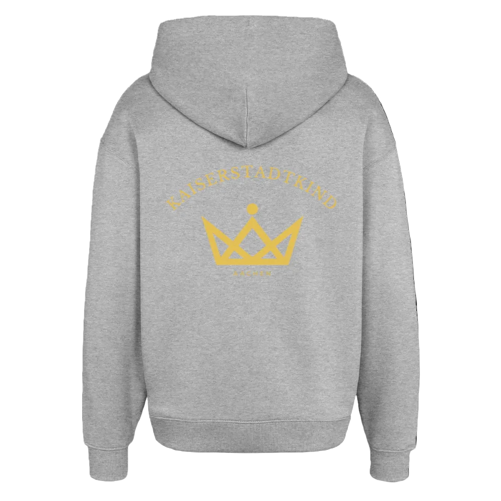 KAISERSTADTKIND Golden Circel - Oversized Hoodie - Grau meliert