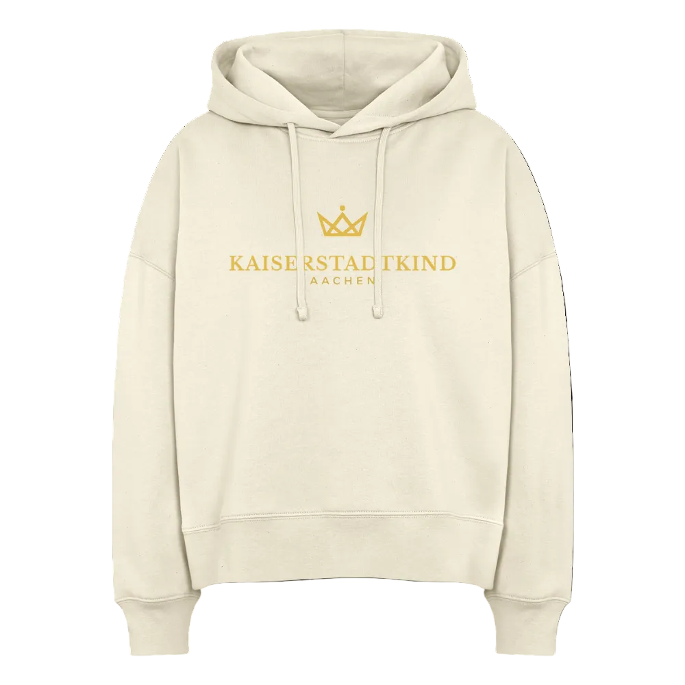 NORA Hoodie - Gold Front Logo/Hood Crown - Natur