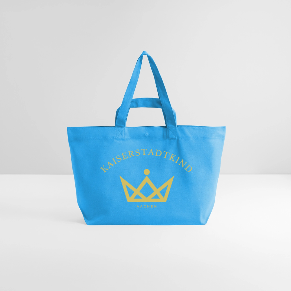 Kaiserstadtkind – Recycelte Shopping Bag - Aquablau