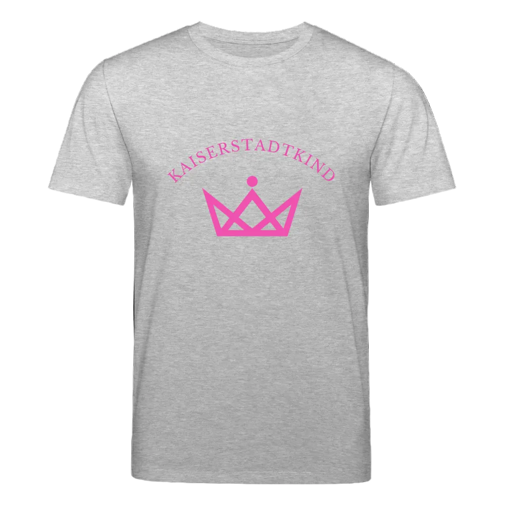 CREATOR T-Shirt - PINK Front Logo - Grau meliert