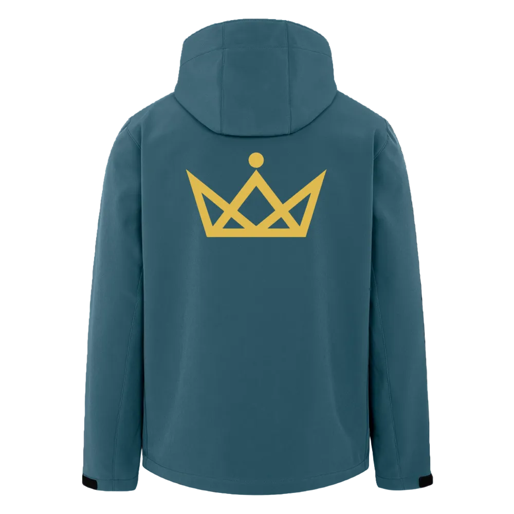 DISCOVERER Softshell Jacket - Gold Front Logo / Back Crown - Dunkles Petrol