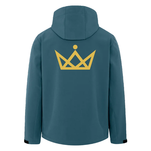 DISCOVERER Softshell Jacket - Gold Front Logo / Back Crown - Dunkles Petrol