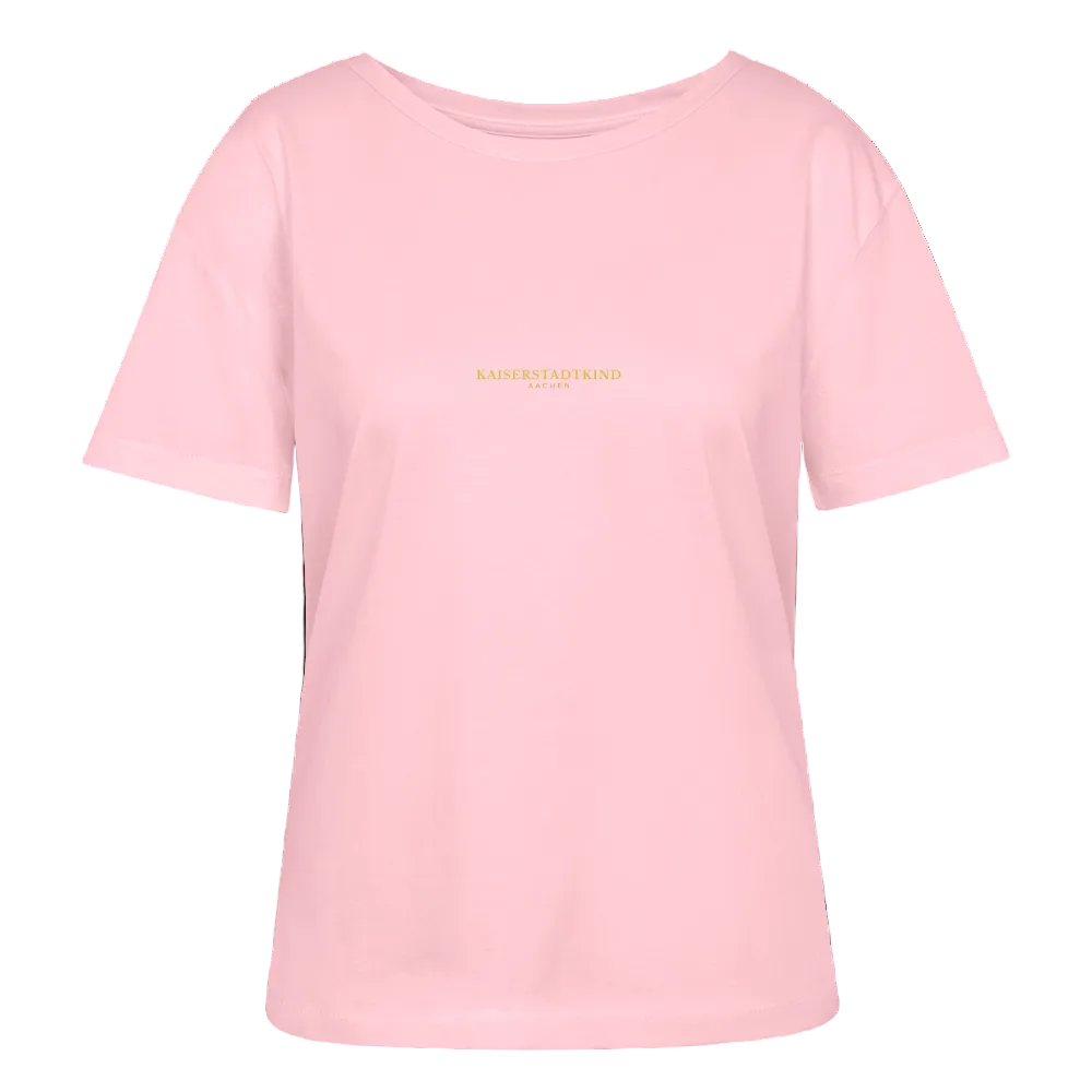 Golden Letters Round Edition - Relaxed Women’s Organic Round Neck T-shirt - Hellrosa