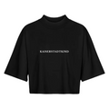 BOXY T-Shirt - White Front Script - Schwarz