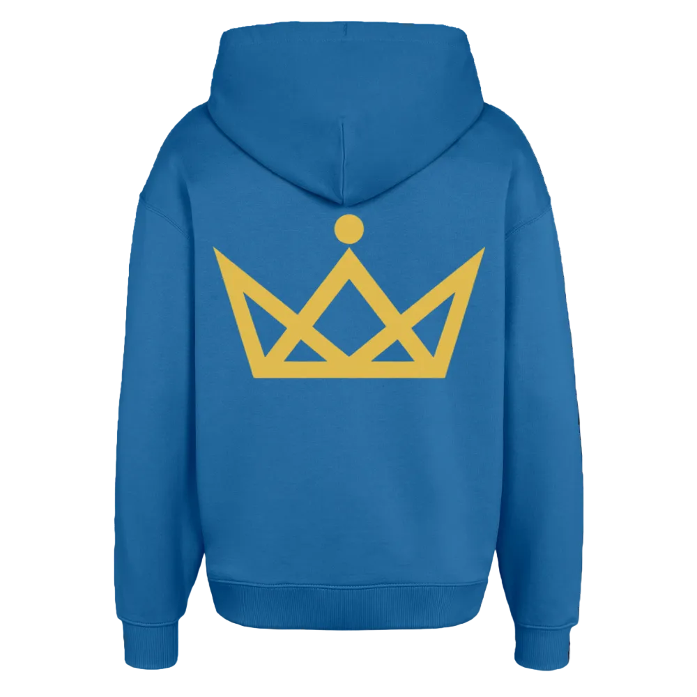 350gr.  Golden Letters Edition - Oversized Hoodie - mindful blue