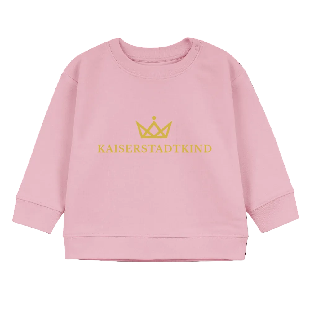 280gr. KAISERSTADTKIND Gold Edition - Organic Sweatshirt BABY CHANGER - cotton pink