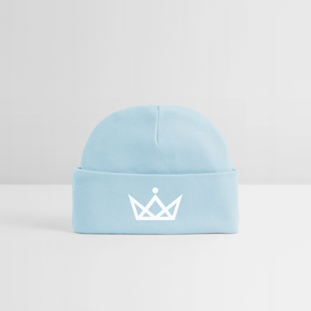 KAISERSTADTKIND White Crown - Baby Organic Beanie - powder blue