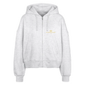 KAISERSTADTKIND Gold Edition - Boxy Bio Zip Hoodie Ida - Weiß meliert