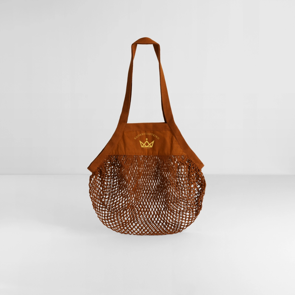 Organic Mesh-Einkaufstasche - texas orange
