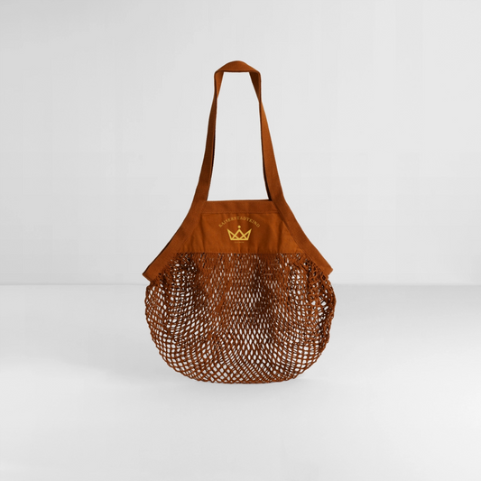 Organic Mesh-Einkaufstasche - texas orange