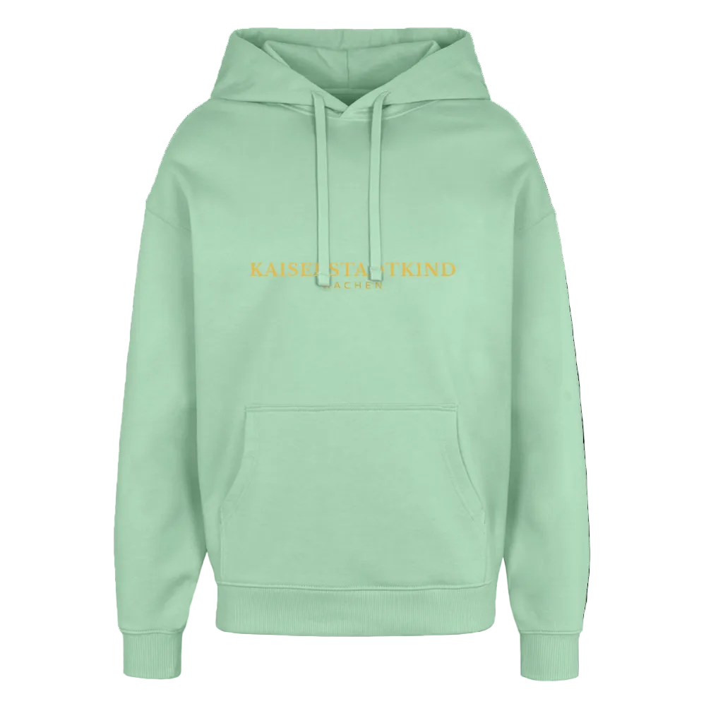 350gr.  Golden Letters Edition - Oversized Hoodie - misty jade
