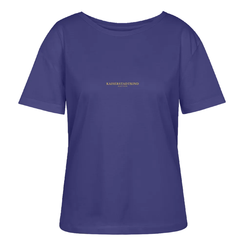 Golden Letters Round Edition - Relaxed Women’s Organic Round Neck T-shirt - Dämmerung