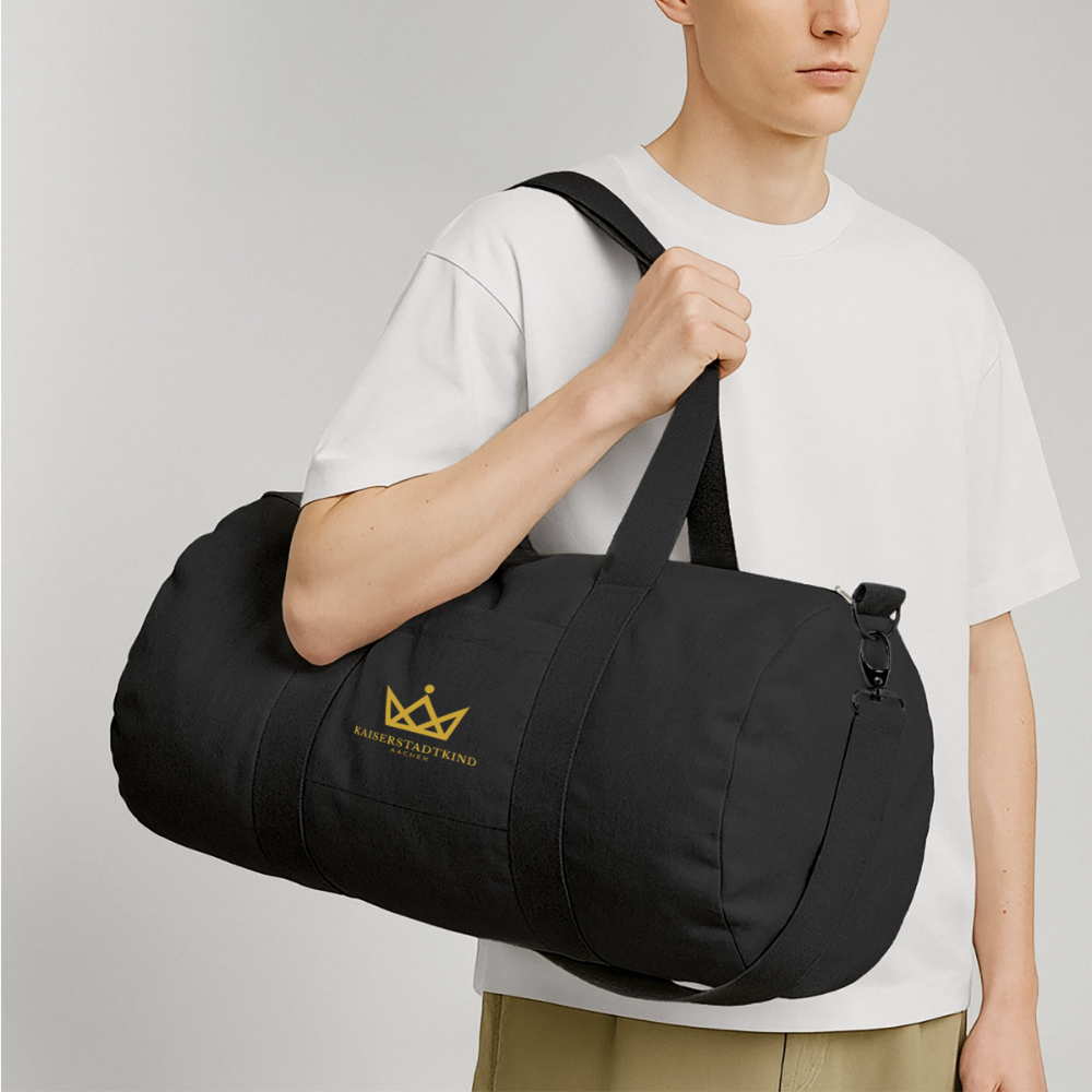KAISERSTADTKIND Gold Edition -  Recycled Canvas Duffle Bag - black