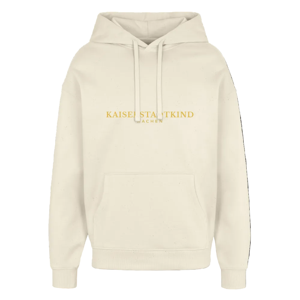 350gr.  Golden Letters Edition - Oversized Hoodie - soft Ecru