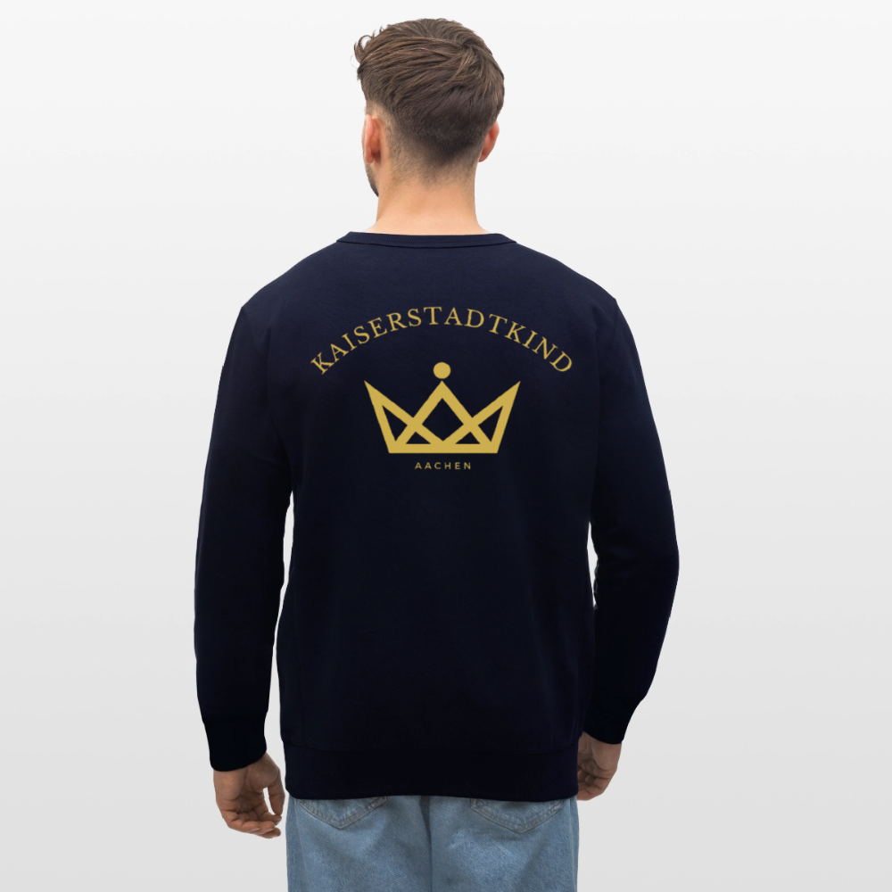ROLLER Sweatshirt - Gold Front/Back Round - Navy