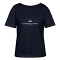 White V Edition - Relaxed Women’s Organic Round Neck T-shirt - Navy