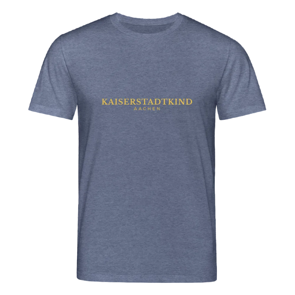 180gr. Golden Letters Edition  - Unisex Organic T-Shirt - dark heather blue